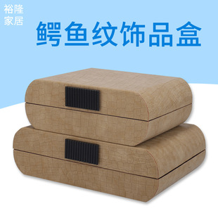 现代简约轻奢软装皮质创意爱心五金首饰盒收纳盒家居衣帽间摆设