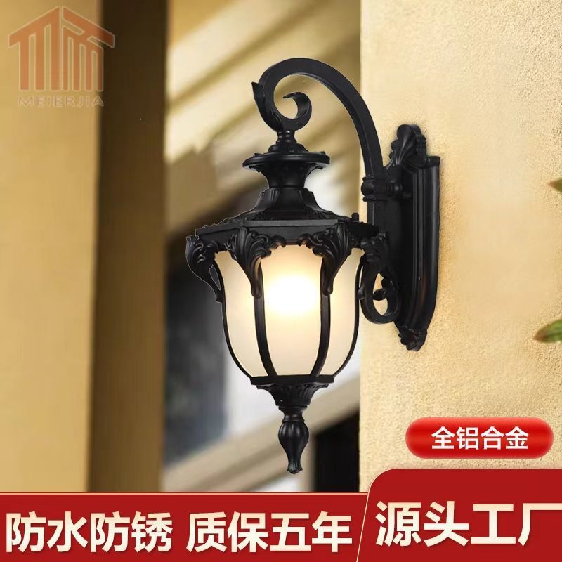 复古新中式防水外墙壁灯