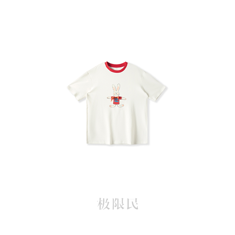 卡通兔子印花减龄宽松内搭上衣