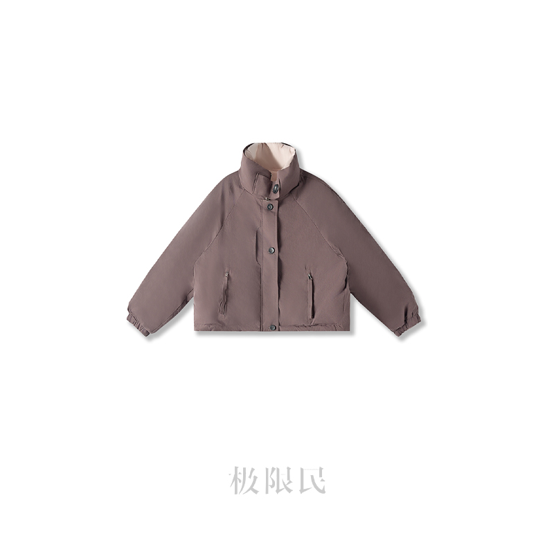 加绒厚款时尚立领短款羽绒服