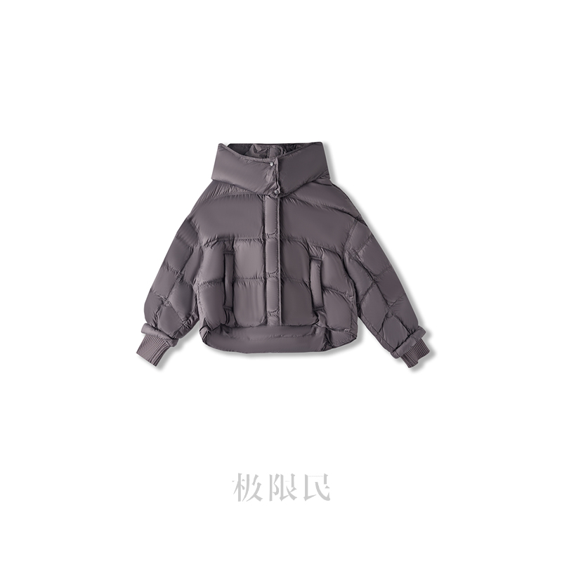 纯色连帽90白鸭绒面包服羽绒服