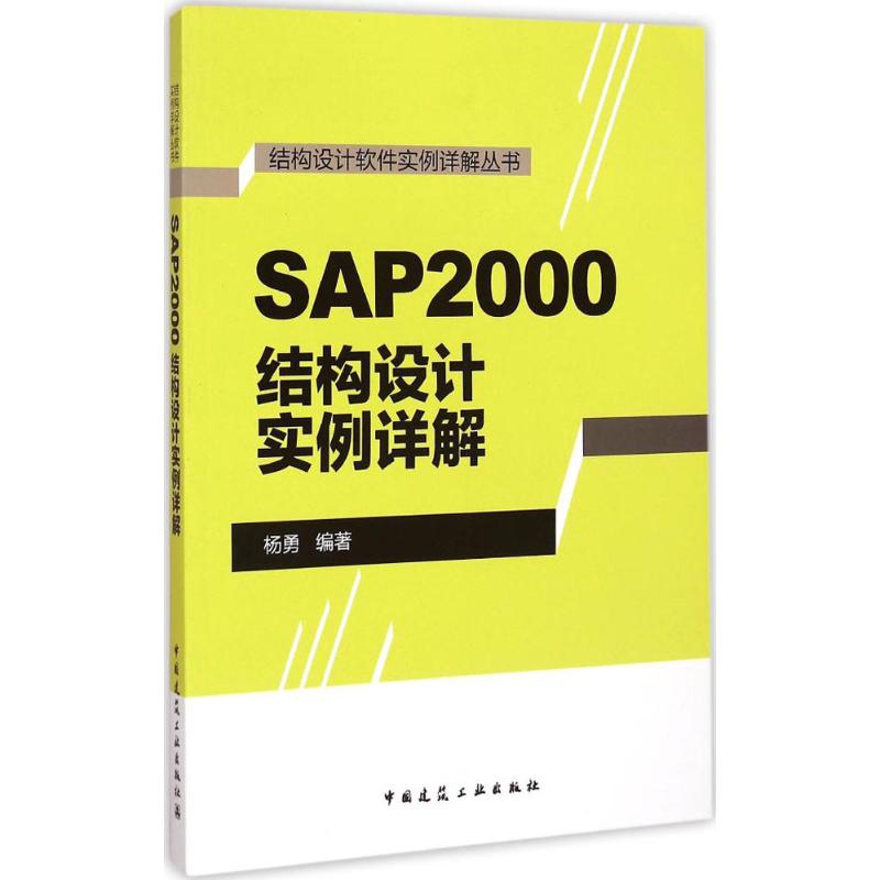 保正版现货 结构设计软件实例详解丛书SAP2000结构设计实例详解杨勇中国建筑工业出版社