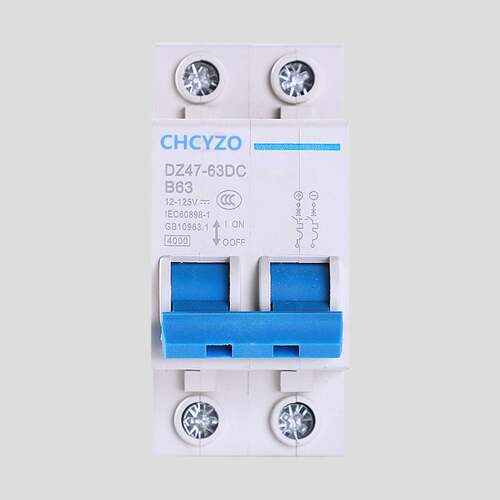 好货直流空开dc12v24v36v48v空气开关110v120v小型直流电断路器40