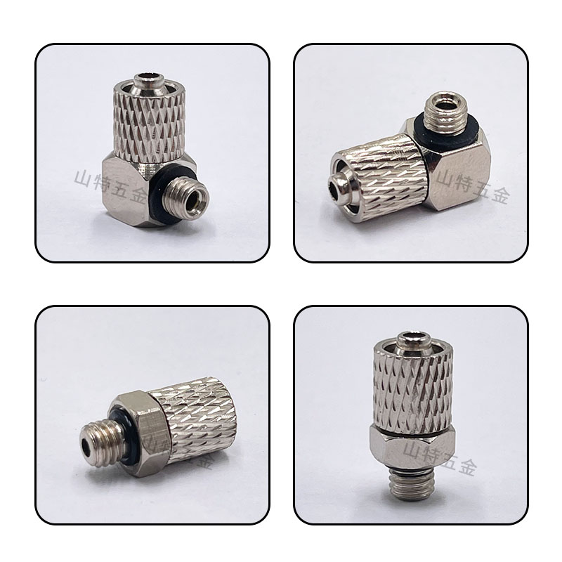 气动迷你微型快拧直通MPC3/4/6-M3/M4/M5/M6弯头MPL 三通软管接头