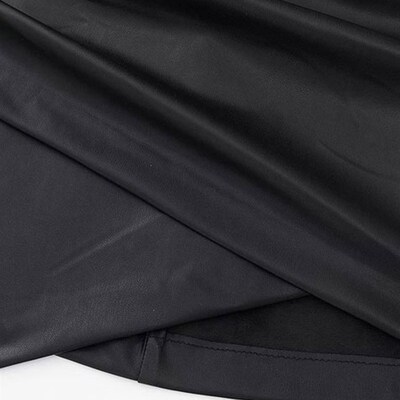 推荐TRAF Women Fashion Fauux Leather Ruched Mini Skirt Vinta