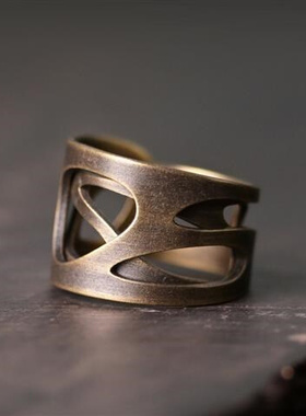 Copper Ring Wide Fashion Big Rings for Mens Womens Jewelry