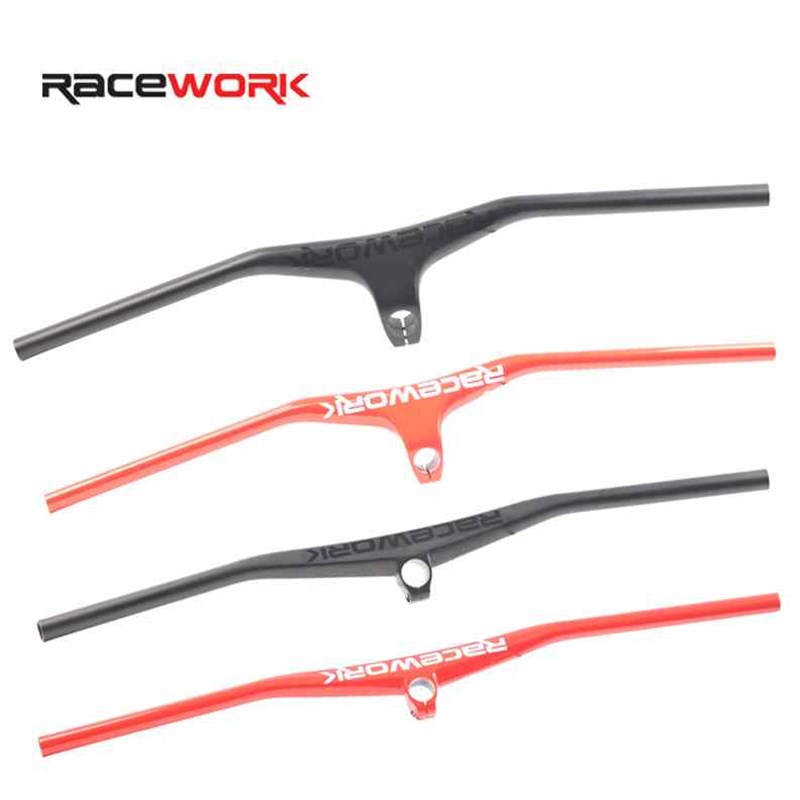 山地车碳纤维一体车把横超轻越野破z风燕把负17度286mm加长把立