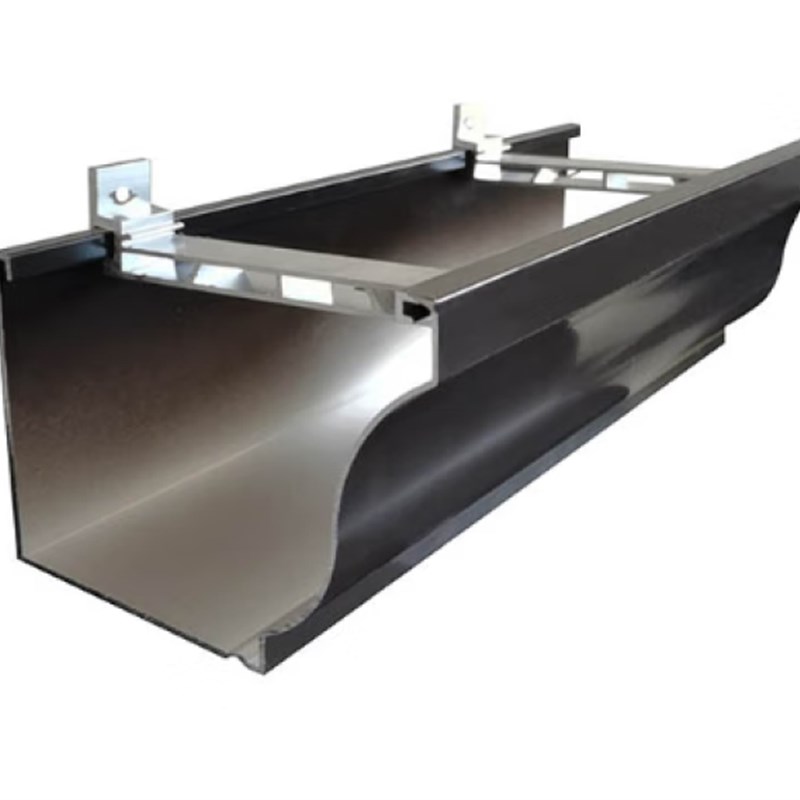 彩铝挤型材料天沟檐沟铝合金方形雨水管下水管排水管别墅屋簷水槽