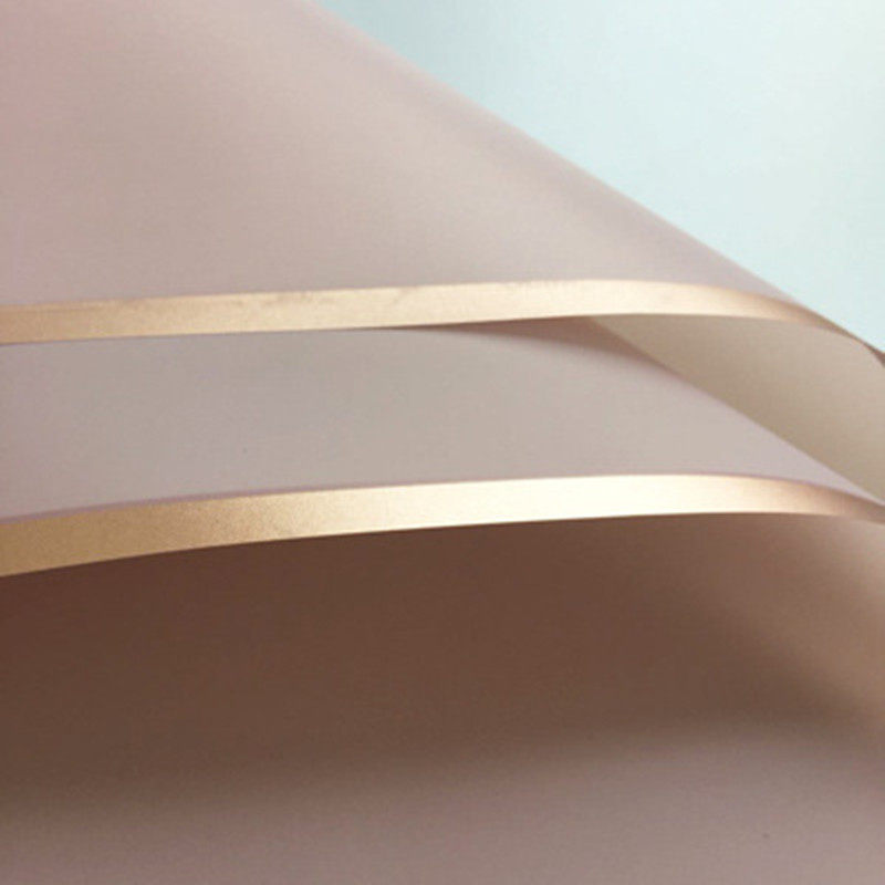 5Pcs Golden Frame Rose Flower Wrapping Paper  Korean Styl