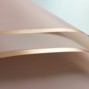 5Pcs Golden Frame Rose Flower Wrapping Paper Korean Styl