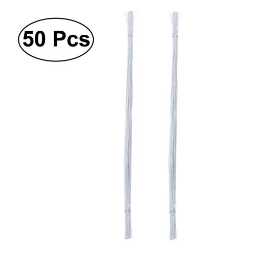 极速50pcs 24 Gauge White Floral Stem Wire Iron Wire Artifici