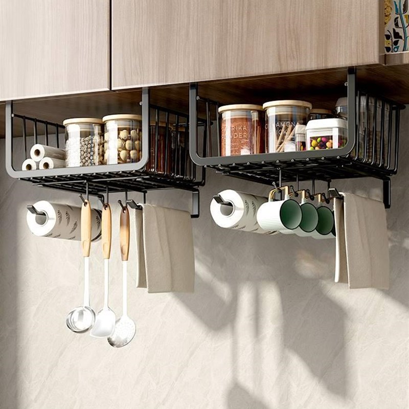 厨房置物架吊收纳层架柜分层挂架挂整体橱柜FXU柜悬挂篮厨房下用