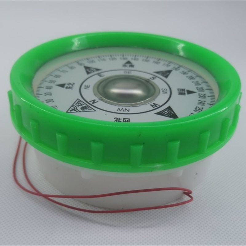 家用船用游艇大号指南针防震防水可接12V电发光亮磁罗经罗盘罗径