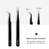 Lash Clip Tweezers False 1pc Extension Set Eyelash Pliers