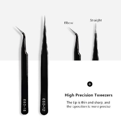 1pc Lash Tweezers Set False Eyelash Extension Clip Pliers