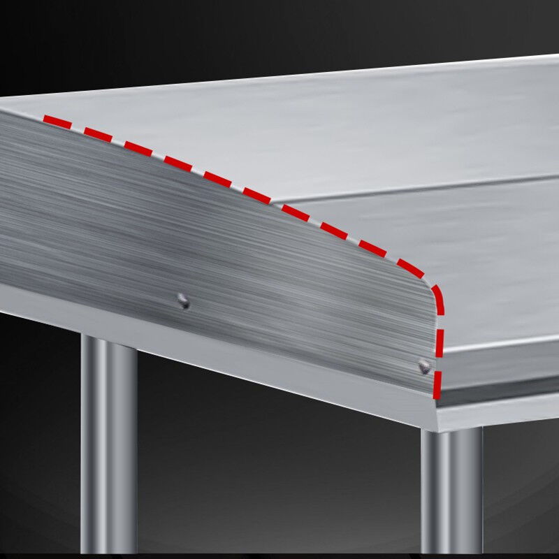 越越尚不锈钢工作台单层加厚带围边800*600*800mm带挡板长方形桌