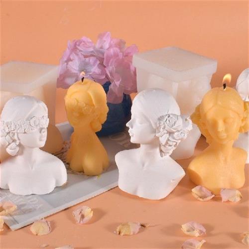 Candle Silicone Casting Die Girl Bust Shape Multifunctional