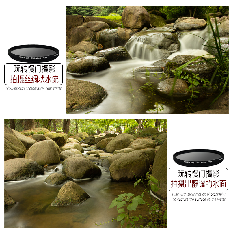 超薄ND2-ND400可调减光镜77mm/37/46/49/52/58/62/67/72/82/86/95