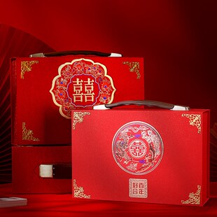 装彩礼钱的盒子订婚礼金盒高端聘金盒聘礼盒提亲彩礼箱子中式结婚