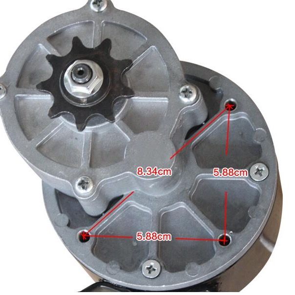 羚鹰电动车马达12V24V250W350W减速有刷电机MY1016Z2尤奈特同款