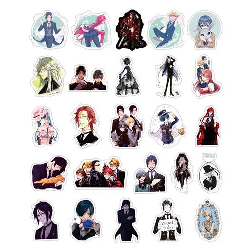 极速10/30/50Pcs Black Butler Stickers Japanese Anime Sticker