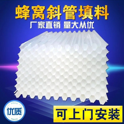 极速iPP/PVC六角池窝斜水填料 自来G管厂沉淀蜂污水处理加厚填料