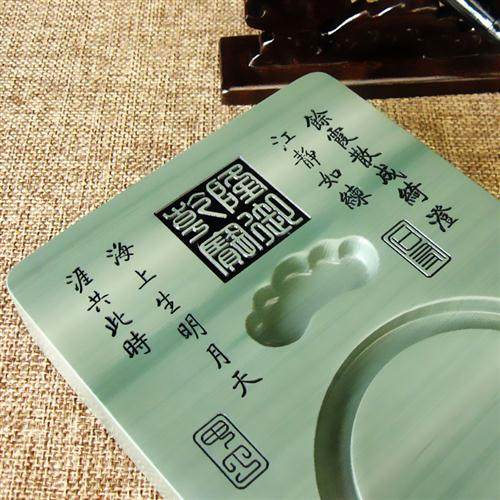 松花砚台原石学生成人初学者磨墨毛笔本溪辽砚天然大尺寸文房四宝