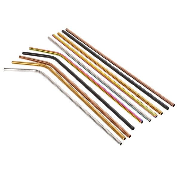 Reusable Stainless Steel Straws,Set Of 10 Extra Long