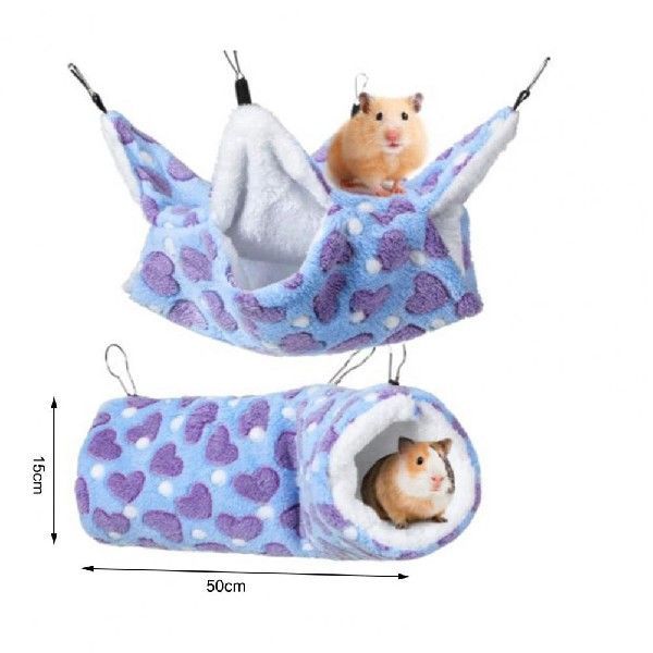 Stylish Hamster Hammock Hideout Tunnel Keep Warm Cage