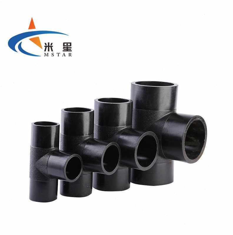 米星(MSTAR)PE对接等径三通热熔管件对接等径三通黑色16MPaT75