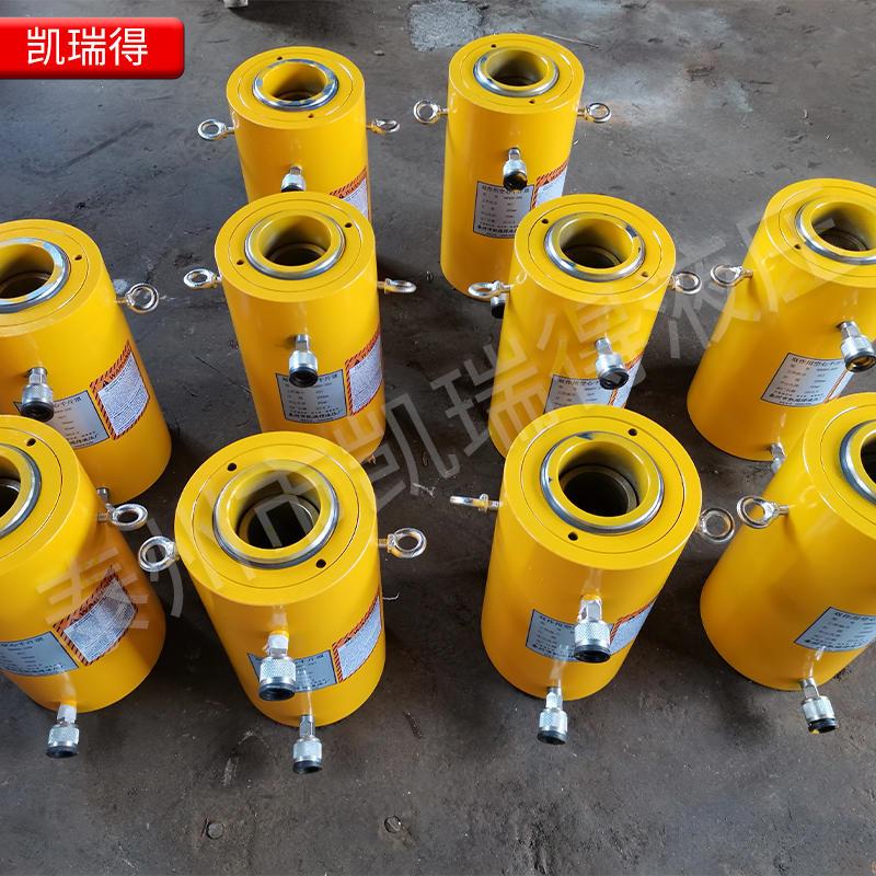 双作用空心穿心式千斤顶60吨100T200吨挂篮行走分离式液压千斤顶