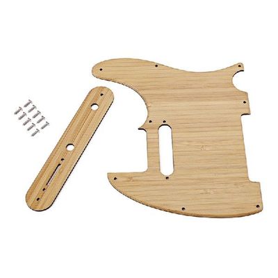 Vintage Style 8 Holes Pickguard and Backplate Set Bamboo
