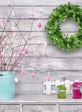 DIY Artificial Wreath St. Patricks Day Gifts Green Front