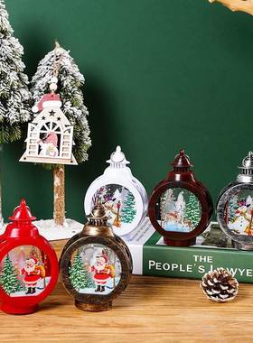 耶诞节装饰品耶诞老人发光小夜灯橱窗摆件耶诞树挂件耶诞礼物装饰