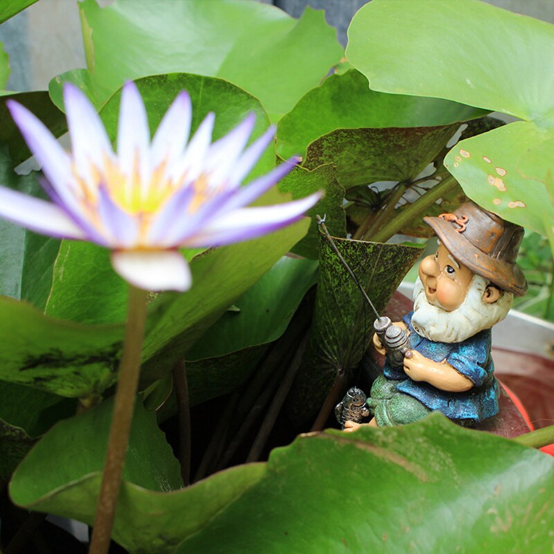 好货Garden Gnome Statue Resin Fishing Dwarf Elf Statue Outdo图片