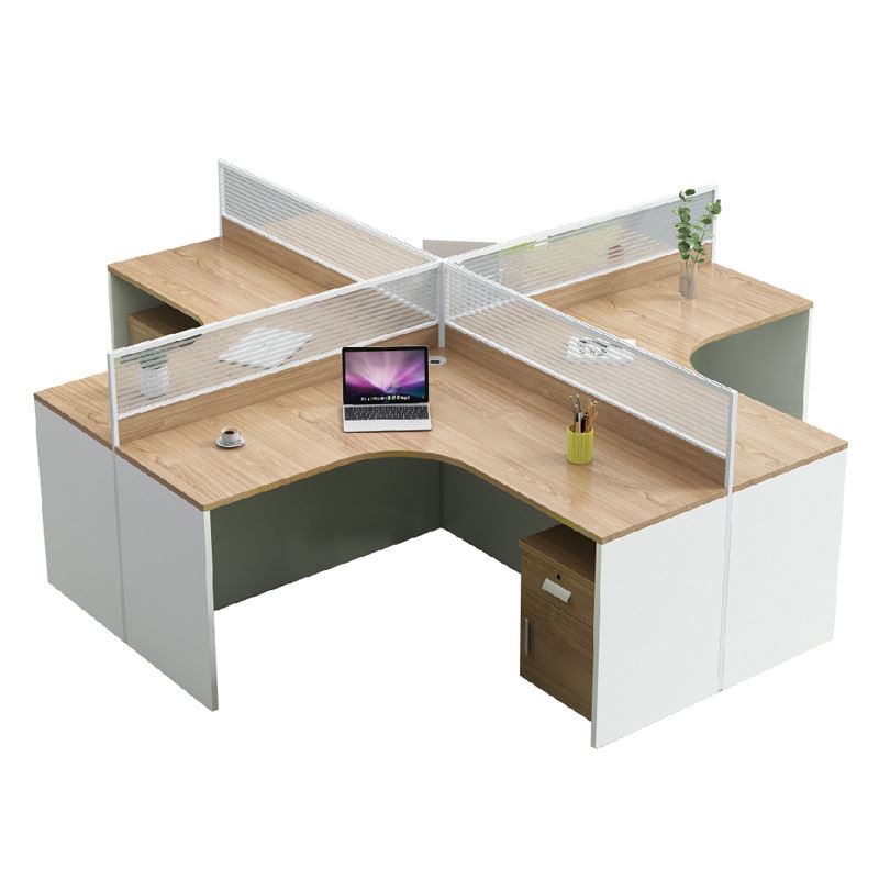 员工6人位屏风卡位办公桌L型屏风隔断办公桌双人多人职员办公桌