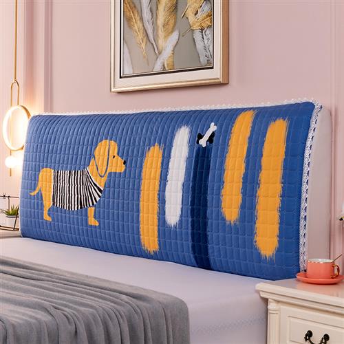 厂家简约床头罩床头套夹棉加厚全包靠背套防撞头实木床头罩保护套