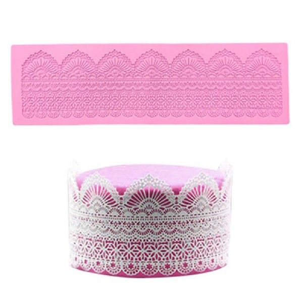 Silicone Lace Flower Cake Mold Fondant Icing Mat Pastry