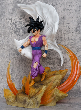超级赛亚人 GK 第二弹 白袍悟饭 双头雕 场景 模型 盒装模型摆件