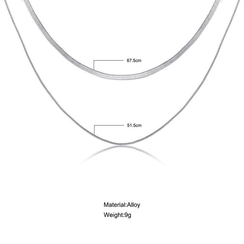 Double layer snake bone chain neck chain fashion necklace