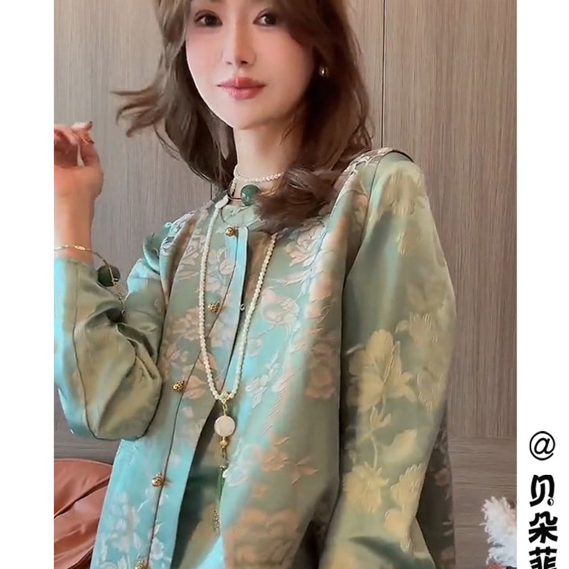 新中式禅意衬衫女春装2024新款国风上衣搭配马面裙气质马甲两件套