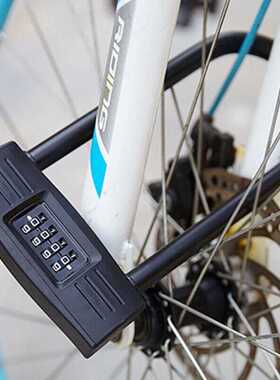 冰禹BJyl395U型密码锁玻璃门双开门锁黑色