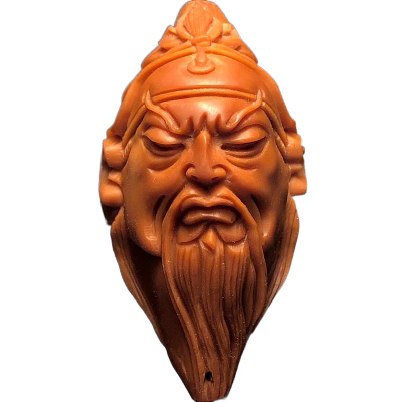 好货橄榄核单籽关公关羽核雕挂件大籽雕刻武财神单粒手串脖挂吊坠