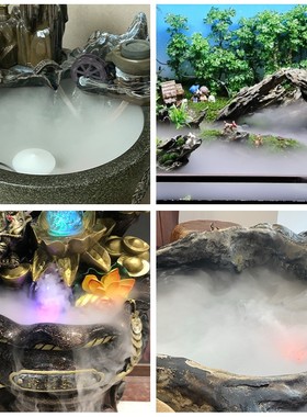 化加湿水景雾烟造雾器雾件喷雾器流水摆鱼池水池雾鱼缸起雾制小型