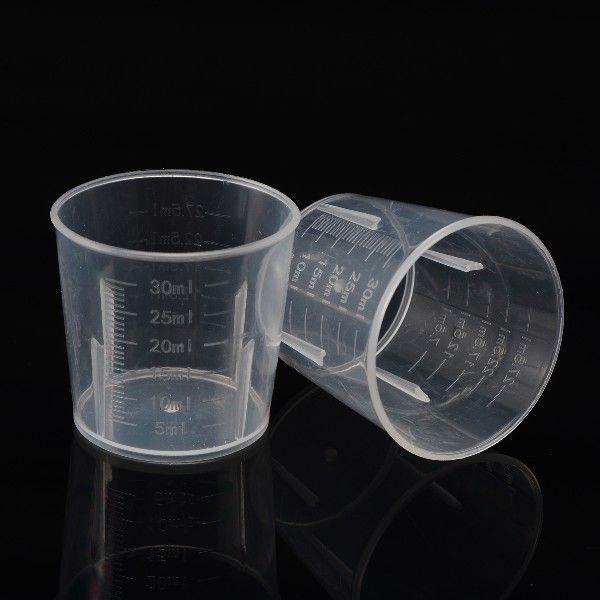 10pcs 30ml Clear Plastic Measuring Cup Measure Beaker
