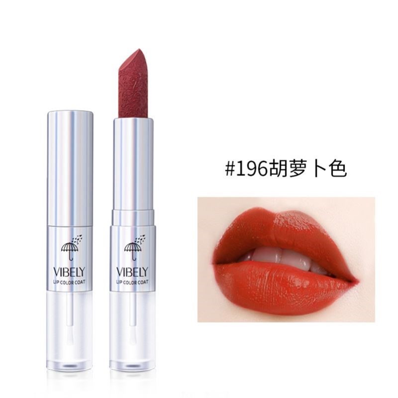 Double Head 2 In 1 Matte Lipstick And Primer Waterproof