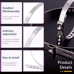 Stainless Steel Worm Clamp Hose Clamp Strap with Fasteners A