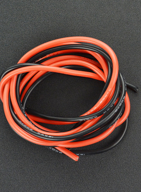 耐高温矽胶高压线 8/10/12/14/16/18AWG(红色1米 黑色1米)