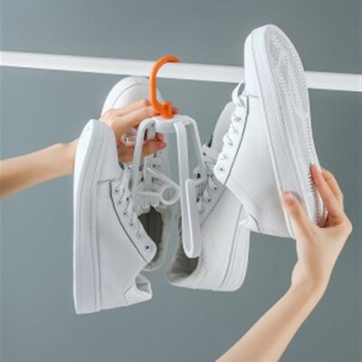 极速Balcony shoe rack rotatable multifunctional hanging shoe