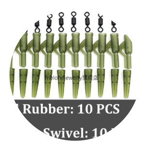 极速40PCS Set Lead Fishing Rig Safety Rubber Ant Cone ail